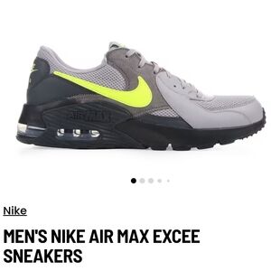 Nike Air MAX Light Gray Sneakers with Yellow Highlights